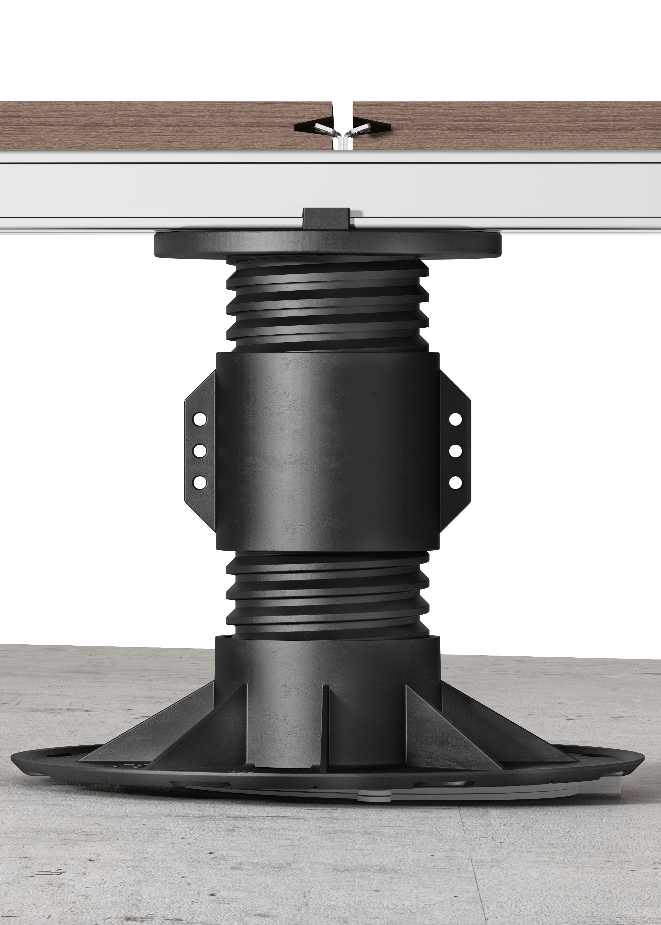 SOUS-STRUCTURE AVEC PLOT RÈGLABLE BASIC et lambourde en aluminium