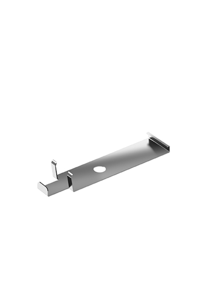 Clip base de bardage vertical pour la pose de lattes (decking) avec lambourde en aluminium