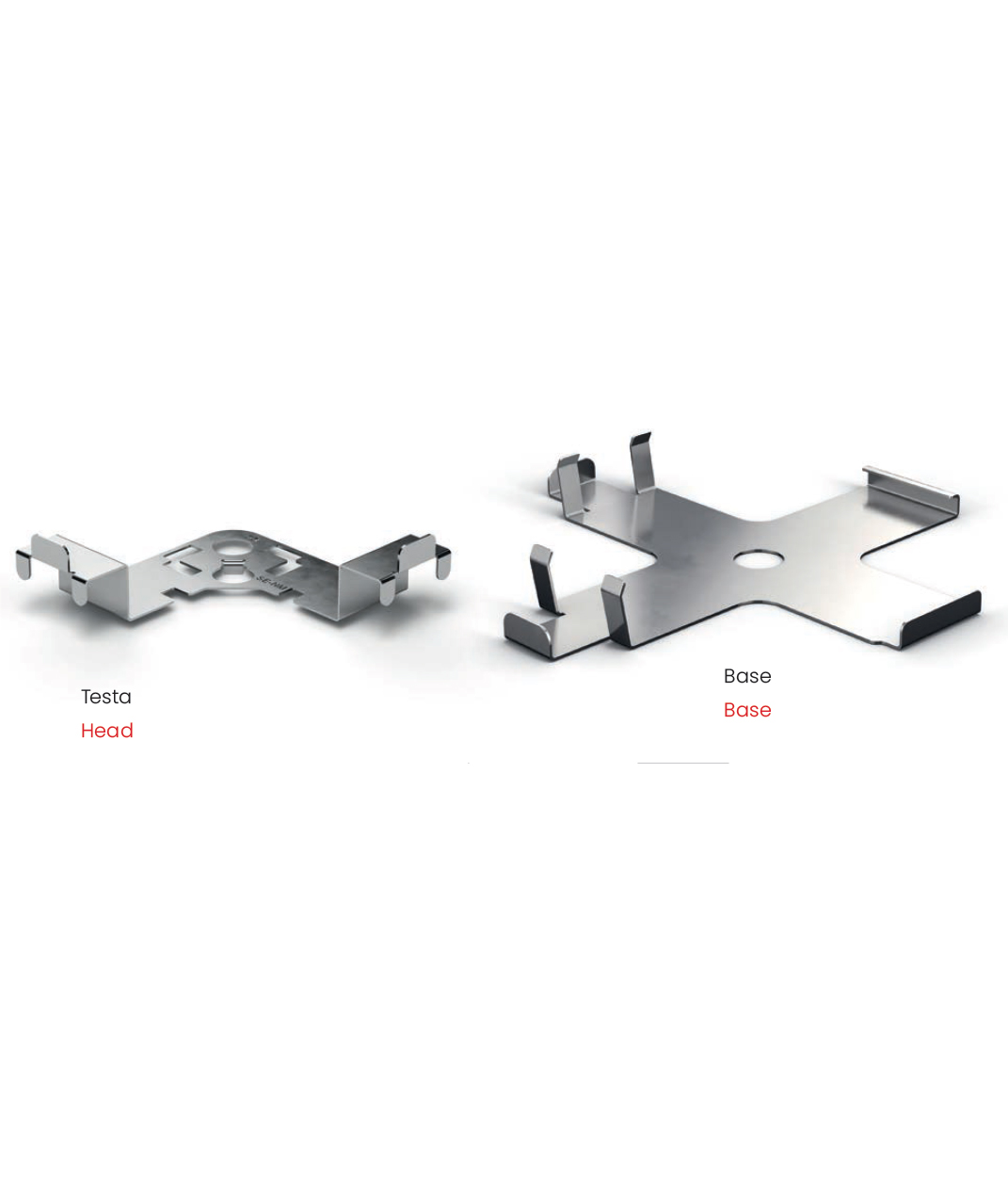 Vertical angular lining clip for aluminium joist for tiles