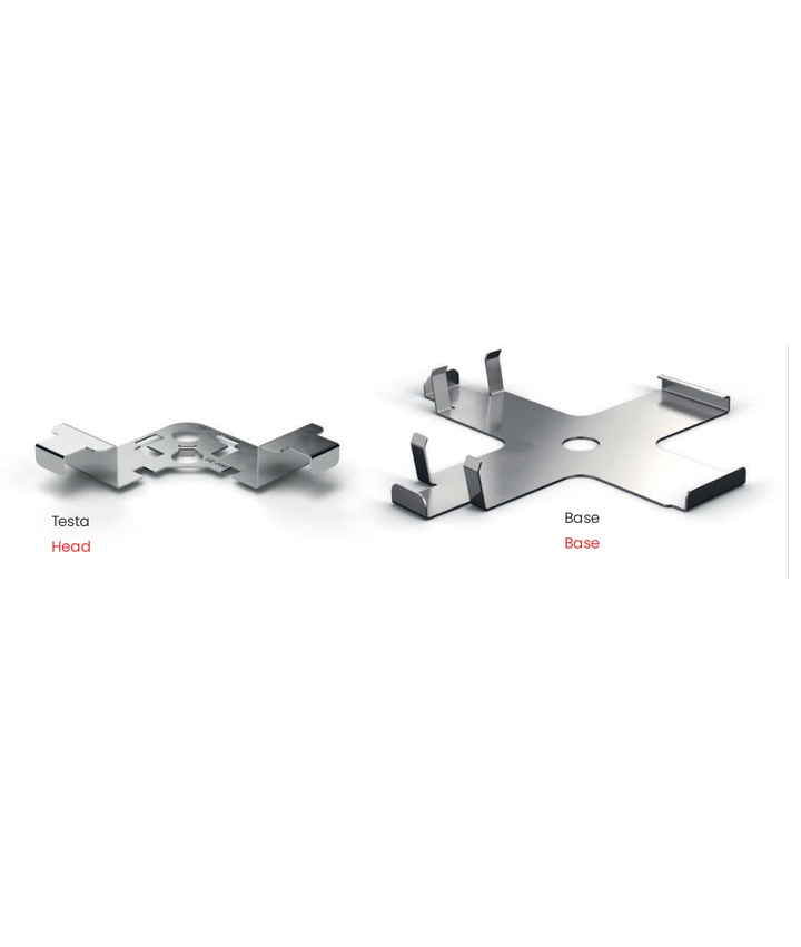 Vertical angular lining clip for aluminium joist for decking